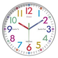 Telling Time Teaching Clock - Learning Clock for Kids - Kids Wall Clocks for Bedrooms - Kids Wall Cl