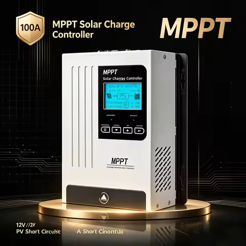MPPT 100A MPPT 12V 24V 48V for Solar Panels, Smart Solar Charge Controller MPPT LiFePO4 Lithium Batt