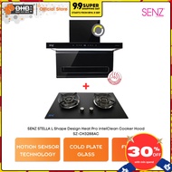 Senz STELLA L Shape Design Heat Pro intelClean Cooker Hood SZ-CH3288AC 1700 m3/h SZCH3288AC + SZGS38