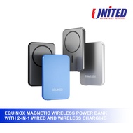 Equinox Magnetic wireless power bank with 2-in-1 wired and wireless charging