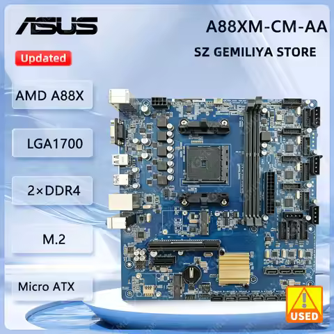 ASUS A88XM-CM-AA Motherboard AMD A88X FCH Socket FM2+ 2×DDR3 32GB Micro ATX support AMD APU A4/A6/A8