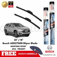 Bosch Aerotwin Wiper Blade Set For Mitsubishi Montero Sport 2016 - Present (22 / 18 )