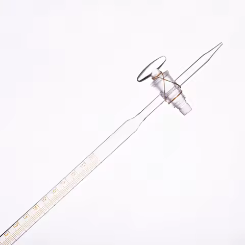 3pcs Acid burette, Capacity 50mL, With Glass valve switch
