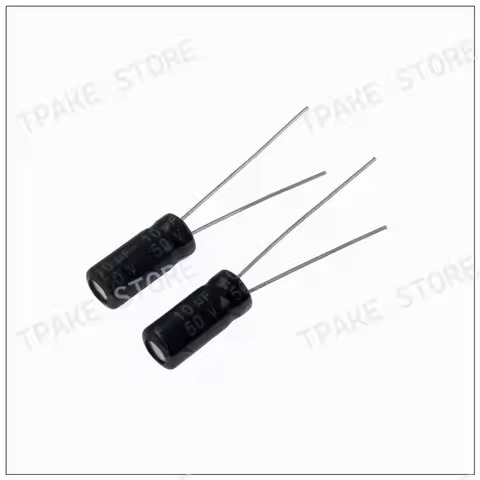 50pcs 10uF 50V 10MFD 50Volt 4*7mm Aluminum Electrolytic Capacitor Radial 10mf50v 10uf50v 50v10mf 50v