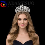 ADAMESUO Queen Tiara Crown, Vintage Shiny Baroque Crown, Temperament Adjustable Hair Ornaments Alloy