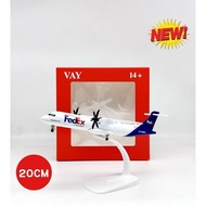FedEx Steel Airplane Model Propeller Length 20cm With Wheels