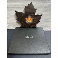 CANADA’S COLOURFUL MAPLE LEAF SHAPE COIN 2016 $20 1 OZ FINE SILVER COIN – ROYAL CANADIAN MINT