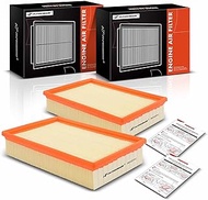 A-Premium 2-PC Engine Air Filter Compatible with Cadillac CTS 2004-2007 & Land Rover LR2 2008-2012, 