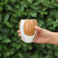 Calabash mate gourd/yerba mate gourd Algarrobo Wood Mate Gourd 254 White