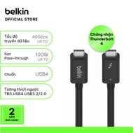 Thunderbolt 4 Belkin Cable 1 Meter 30Hz, 40Gbps, 100W Power Delivery