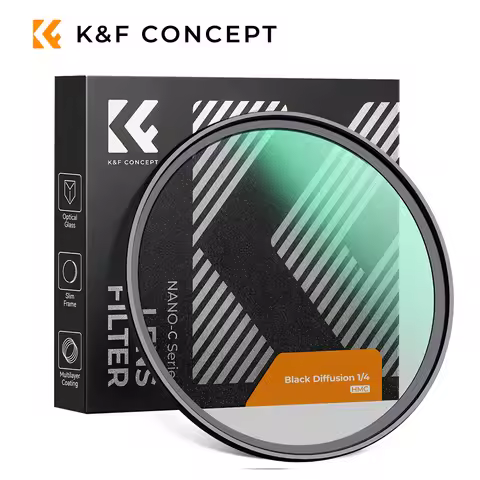 K&F CONCEPT C-Series Black Mist Diffusion 1/4 Filter Mist Filter 49mm 52mm 55mm 58mm 62mm 67mm 72mm 