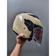 ZEUS ZS 627 IVORY GLOSSY HALF FACE SINGLE VISOR