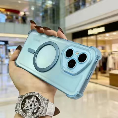 For Oppo A6X Case Airbag Shockproof Magnetic For Wireless Charging Case For Oppo A6 OppoA6 A6Pro A5 