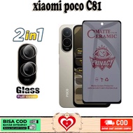 2IN1 Tempered Glass Privacy XIAOMI poco C81 C81 PRO Bonus TG Camera