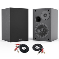 Bookshelf Speakers, 4 Inch Powered Bookshelf Speakers with Deep Bass, Bluetooth 5.0 Studio Monitor S