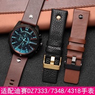 Genuine Genuine Leather Watch Strap Dissai Large Dial DZ4318 4323 7313 7257 Male Universal 24/26/28m