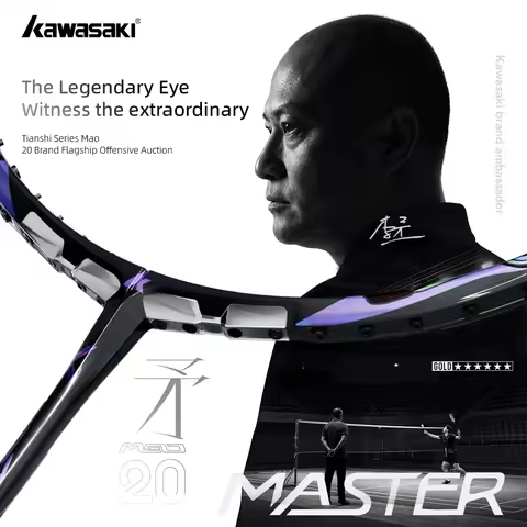 Kawasaki MASTER MAO 20 Six-Star Professional Tournament-Grade Offensive Badminton Racket