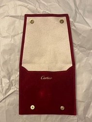 Cartier 紅色絨錶袋