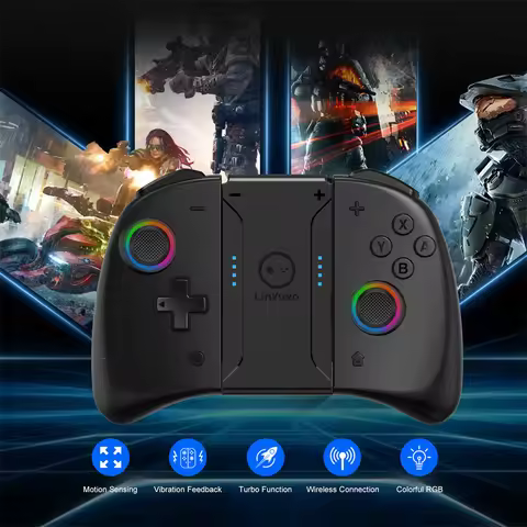 KS37/KS53 Wireless Controller for Switch NS Joypad Game Handle Grip Left&Right Joystick Bluetooth Ga