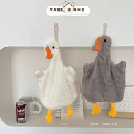 Thick, soft, absorbent 2-layer goose-shaped kitchen and bathroom hand towel - cute duck hand towel w