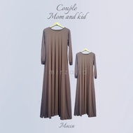 GAMIS COUPLE Ibu dan Anak / Gamis couple Ibu dan Bayi / Gamis Polos Anak/Bayi 1-12 Tahun / Gamis Pol