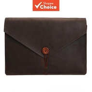 Universal Genuine Leather Business Laptop Tablet Bag for 13.3 inch and Below Macbook, Samsung, Lenov