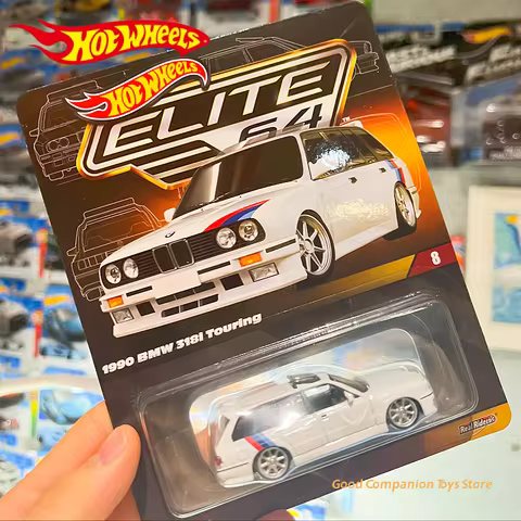 Original Hot Wheels 1:64 Elite Series 1990 BMW 318i Crock Touring Version Collectible Model Alloy Ca