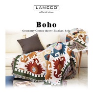 LANCCO - Geometric Sofa Blanket  Rug home decor throw sofa Geometry Blanket bohemian carpet rug