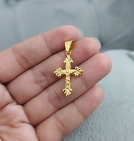 Lanz Liontin Salib Indri Titanium 18 K (emas)
