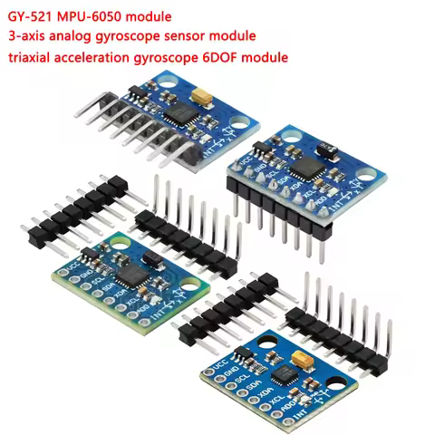 GY-521 MPU-6050 MPU6050 3-axis analog gyroscope sensor module 6DOF 3 accelerometer with code and sch