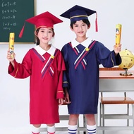Adult Kids Bachelor Gown Cap Children Graduate Academic Uniform Cap Student Cosplay Costumes Perform