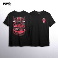 🍜 T-shirt [OFFICIAL PUNKWHEELS] T-Shirt Japan FK8 Type R Custom Design Graphic Tee(X)BLACK