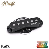 JCraft Shiva Strat Hot Rodded Single Coil Neck Pickup (Black / White)