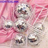 VORTEXLINK Disco Ball 80s 90s 4pcs Disco Balls Mini Retro Cake Decoration