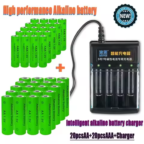 Original Rechargeable Battery 1.5V High Performance AA AAA Battery Smart Charger for Computer Clock 