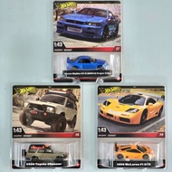 HOT WHEELS PREMIUM SCALE 1:43 COMBO 3 PCS NISSAN SKYLINE GT-R (BNR34) + TOYOTA 4RUNNER + MCLAREN F1 