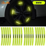 GTIOATO 20PCS Car Wheel Hub Reflective Sticker Luminous Sticker Universal Reflective Strip Car Styling Accessories For BMW F10 F46 G30 F20 F48 X1 X2 X3 X4 1 2 3 5 Series M2 M5 216 218I 318I 320I 520I