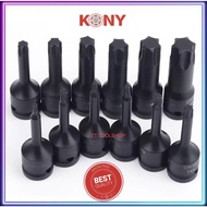 KONY Long Black Protruding Socket Torx Head SD.1/2" (Size T20-T100) Choose The Size When Pressing Th