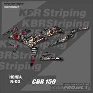 CBR 150 striping sticker CBR 150 HONDA motorbike motorbike sticker variation Racing N-03