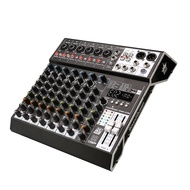 BOMGE Professional Audio Mixer Mixing Console，24bit 48Khz 99DSP Mixer Compress USB Bluetooth
