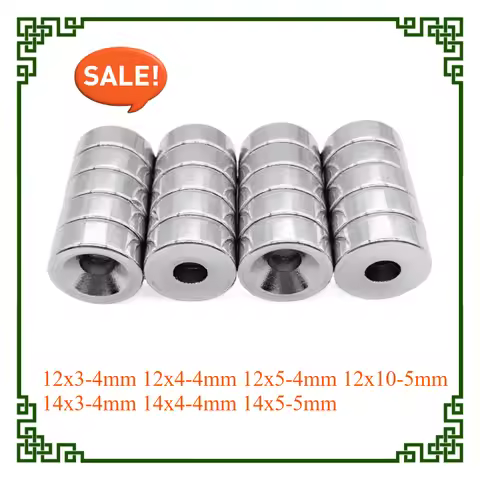 12x3-4 Powerful Magnets 12x4-4 Strong Round Magnet With Hole For DIY Building Scientific Office 12x5