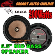 6.5" Strong Mid-Bass TK65 TAKA Suitable for all type of car Front and Rear Speaker