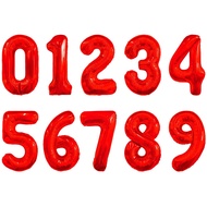 Number Foil Balloon 32 Inches Red