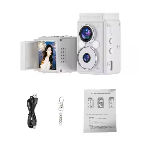 Mini Retro Camera Retro TLR Camera S11 Mini Retro Dual Lens CCD Camera Portable TLR Camera Infrared 