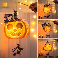 CREAMCANVAS​ Halloween Lantern DIY, Glowing Handmade Halloween Pumpkin Lantern, Children Toys Ghost 