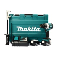 MAKITA DHP481RFE สว่านกระแทกไร้สาย 18V รุ่นTOP ครบชุด พร้อมแบต 2 ก้อน แท่นชาร์จ กล่องพลาสติก