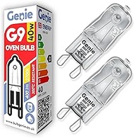 2 Pack of Premium Quality 300C Heat Tolerant Halogen G9 Oven Bulbs 40W 230V Lamp for WestingHouse/LG/Smeg/Whirlpool/Samsung/Bosch Ovens, Microwaves and Cooker Bulb Light Bulbs (40, watts)