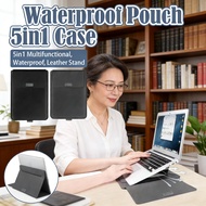 Laptop Case 5in1 Pouch Waterproof Leather Sleeve Table Stand Bag 13/14inch Laptop Bag