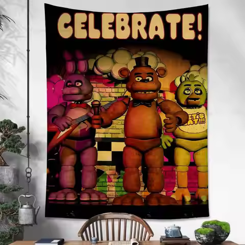 Fnaf Anime Five-nights-At-Freddys DIY Wall Tapestry For Living Room Home Dorm Decor Wall Art Decor