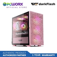 Darkflash DLM21 m-ATX TG Case Pink | Darkflash PC Case Pink Gaming PC Case | DESKTOP CASE | GAMING C